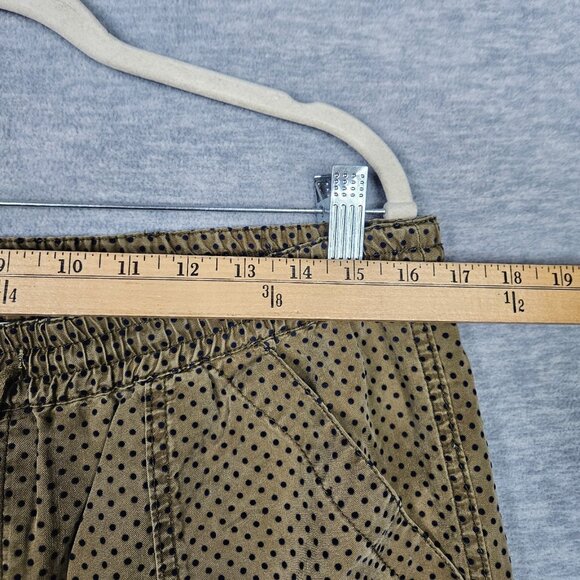 By Anthropologie Polka dot Army Green Jogger Pants Size L - Picture 4 of 10
